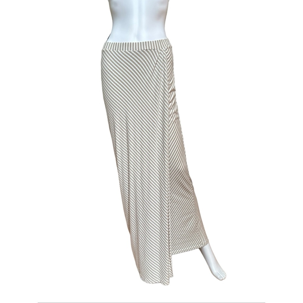 Thyme And Honey Striped Maxi Tube Skirt, S